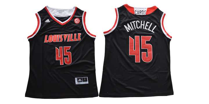 Louisville Cardinals 45 Donovan Mitchell Black Adidas College Basketball Jersey,We sell and wholesale Louisville Cardinals 45 Donovan Mitchell Black Adidas College Basketball Jersey on line form chian!
